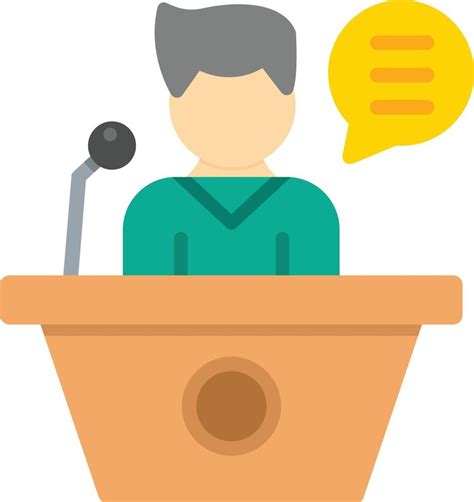 Speaking Flat Icon 11385240 Vector Art at Vecteezy