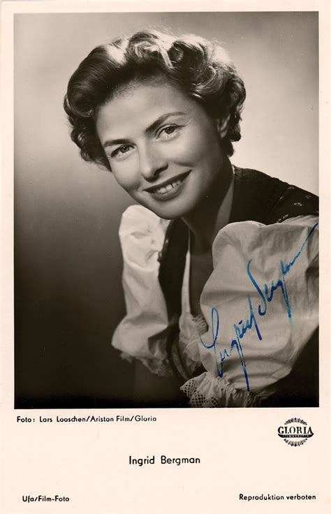 Ingrid Bergman Signed Photograph | RR Auction