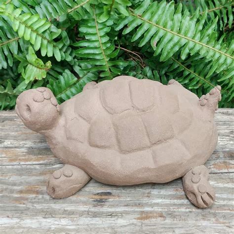 Clay Turtle Garden Sculpture