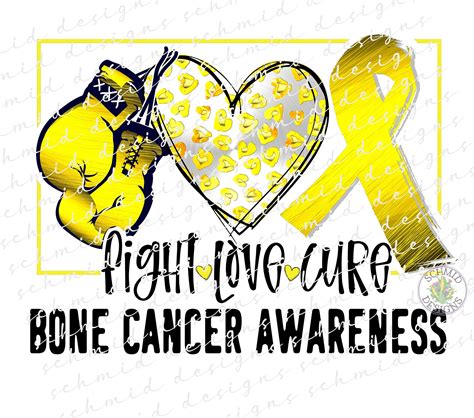Yellow Bone Cancer Ribbon