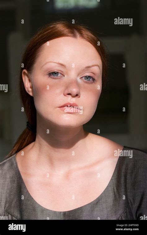 young woman   camera stock photo alamy