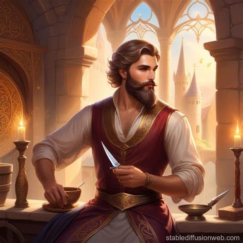 Medieval Barber Shaving Beard | Stable Diffusion Online