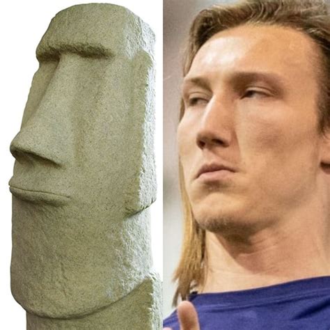 Trevor Lawrence looks like a Moai : nflmemes