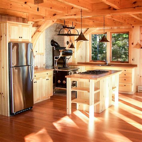 Rustic Pine Kitchen Design — Blue Hill Cabinet & Woodwork