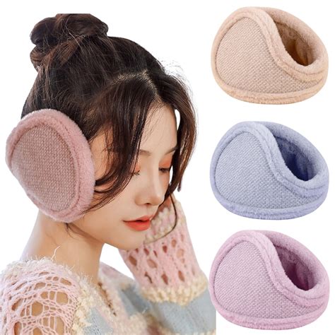 TureClos Unisex Winter Women Men Fleece Earmuff Ear Cover Outdoor ...