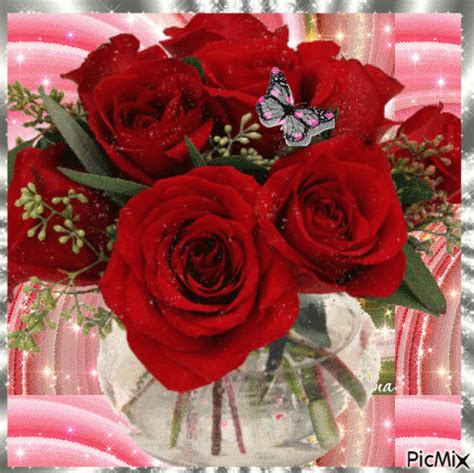 Un Bouquet de roses - Free animated GIF - PicMix