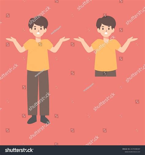 Confused Asking Man Illustration Stock Vector (Royalty Free) 2175598187