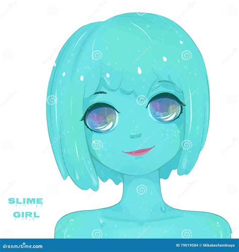 Slime Girl Cartoon Vector | CartoonDealer.com #79755233