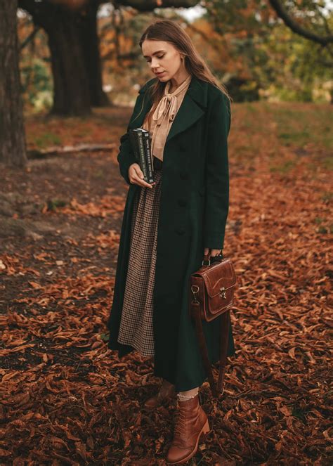 dark green wool coat womens winter double breasted long wool coat