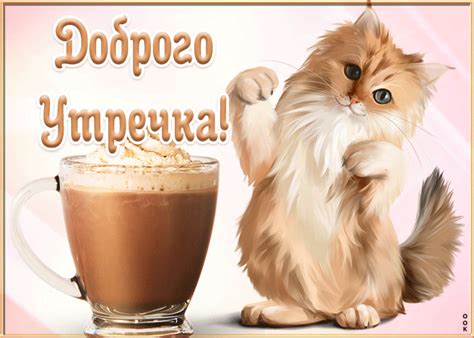Картинка доброе утро с котиком | Открытки Онлайн