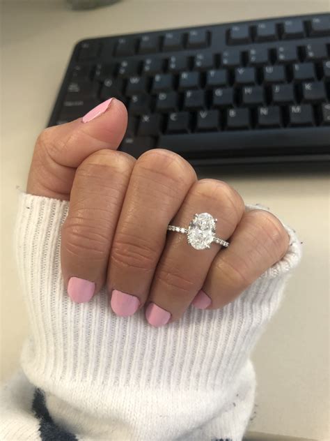 5 Carat Oval Diamond Engagement Ring - Diamond