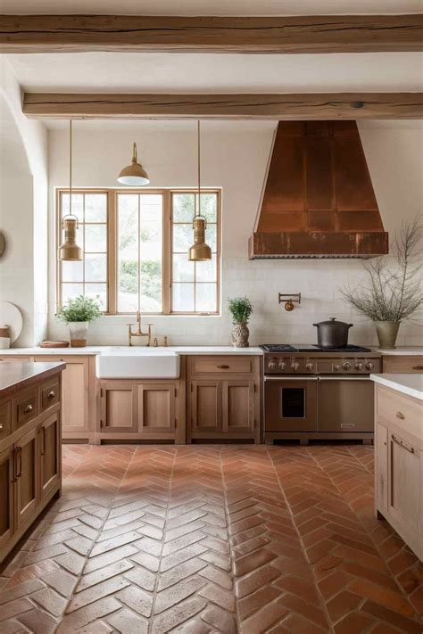 24 Brick Floor Kitchen Ideas for a Home With Timeless Style