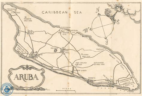 Map of Aruba (1940) - Pan-Aruban : Lago Oil and Transport Co. Ltd
