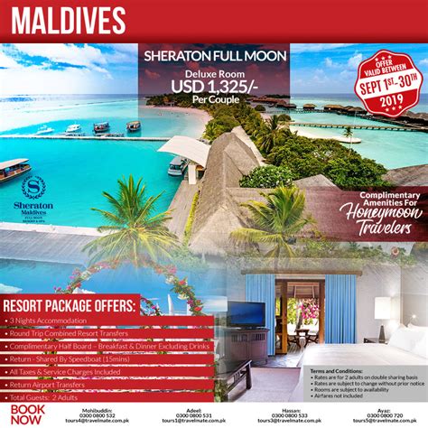 Maldives Sheraton Tour Package - Travel Mate