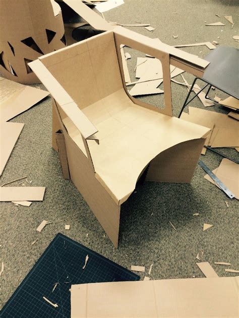 designing  functional cardboard chair  steps  pictures