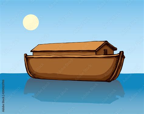 Biblical Noah's Ark. Vector drawing Stock Vector | Adobe Stock