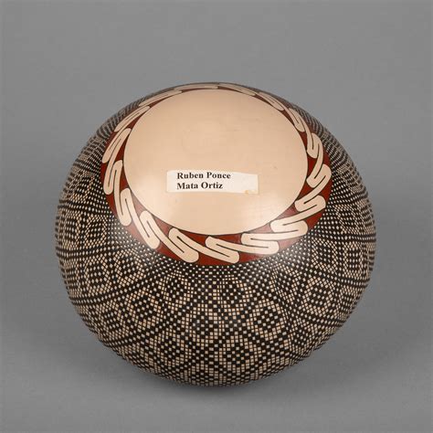 Lot - Ruben Ponce + Ismael Flores, Two Polychrome Mata Ortiz Pots