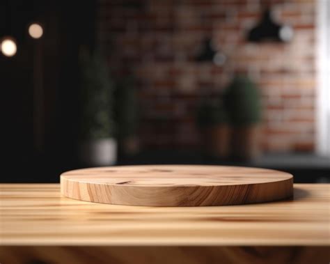 Premium AI Image | Wooden Table Top mockup for products