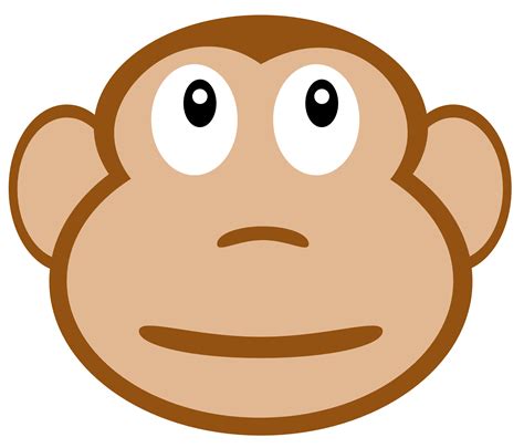friendly cartoon monkey face illustration  kids content