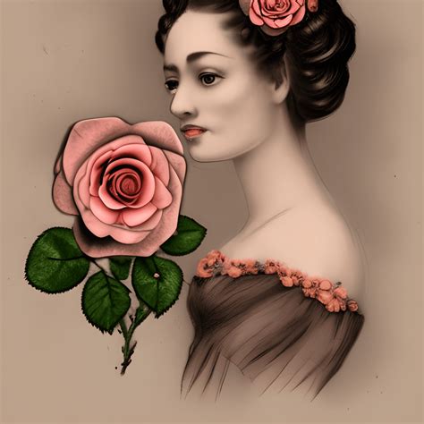 Victorian Black Lady in Garden Sketch · Creative Fabrica
