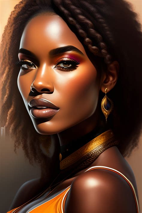 Lexica - Cavewoman, beautiful face, artgerm, black woman, afro
