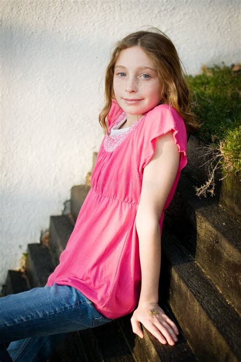Tween girl outdoors stock photo. Image of pretty, looking - 16990012