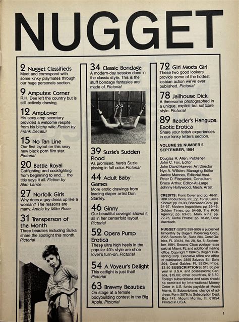 Nugget September 1984 Bondage Magazine ++ - Vintage Magazines 16