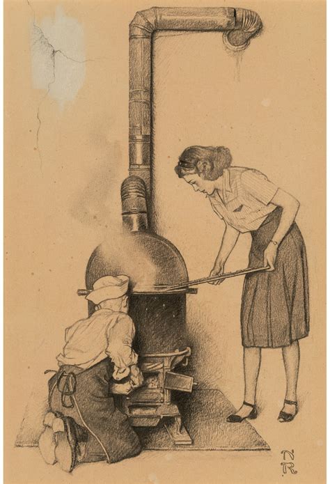 Norman Rockwell | FATHER AND BOY: ROCKET SHIP (1961) | MutualArt