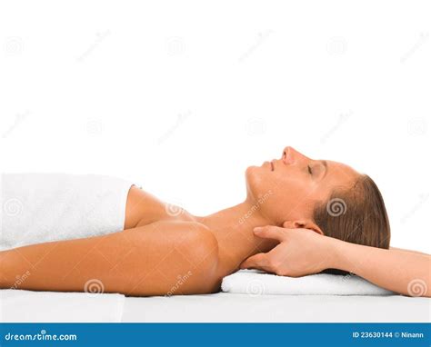 Neck massage stock photo. Image of closed, facial, relax - 23630144