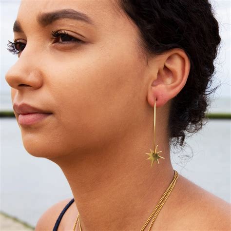 Star Charm Large Hoop Earrings - Homefront Interiors