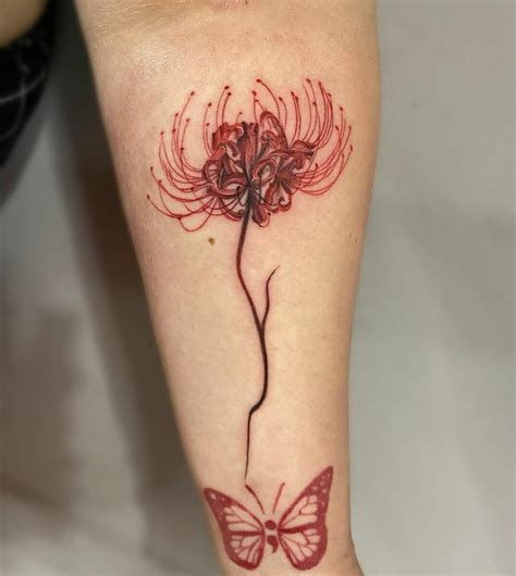 remarkable red spider lily tattoos  create  web  beauty