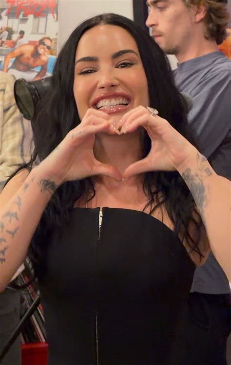 Demi Lovato in Sleeveless Black Look at NYC Listening Party for It’s