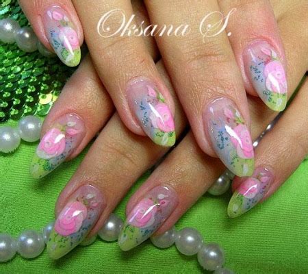 Нежные розы - Дизайн ногтей, Рисунки на ногтях, Nail-Art, Маникюр ...