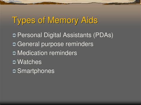 electronic memory  prompting aids powerpoint