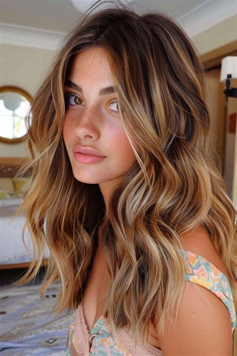 Caramel hair with blonde highlights is the trend of 2024 8