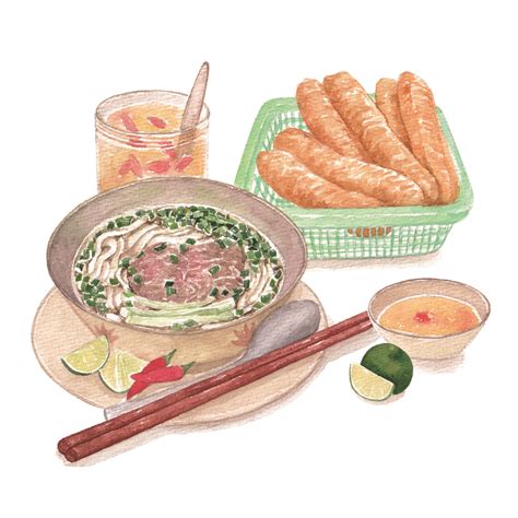 Màu phở trong tranh minh họa ẩm thực - Tuổi Trẻ Online