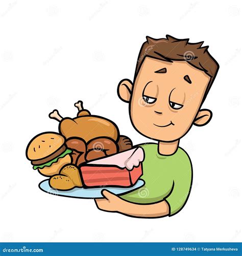Overeating Stock Illustrationer, Vektorer, & Clipart – (964 Stock ...