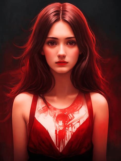 Premium AI Image | Lady in red