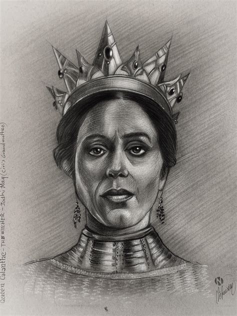 Jodhi May - playing Queen Calanthe on Netflix THE WITCHER - : r/drawing