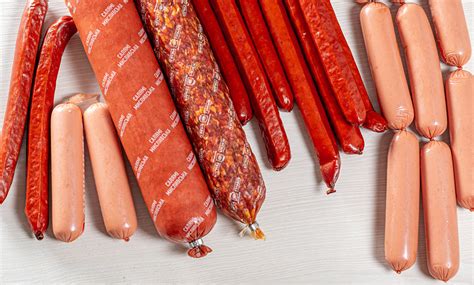 Картинка Колбаса Сосиска Еда Мясные продукты