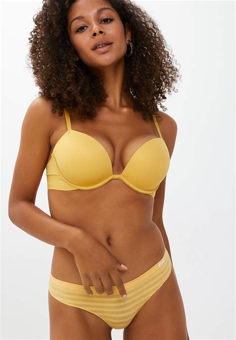 Трусы Victoria's Secret Pink THONG, цвет: желтый, RTLABW691501 — купить