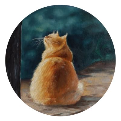 Картина «Кисонька». Размер: 20x20 (см). Художник Коучук Дмитрий ...