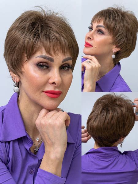 Парик женский, имитация натуральных волос, парики короткие на голову ...