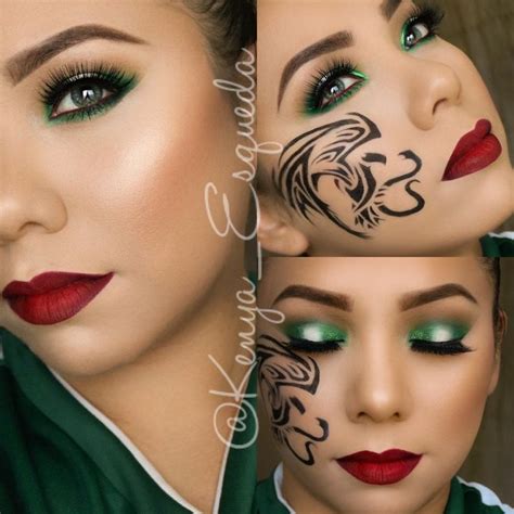 Mexican flag inspired makeup | Mexican makeup, Makeup, Eye makeup