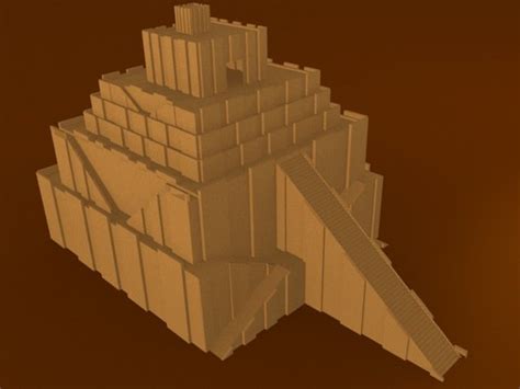 ziggurat babylon temple obj