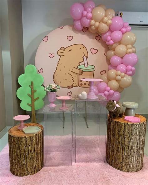 Decoração Aniversário Capivara Menina - Decoração Capivara: ideias criativas para sua festa de aniversário