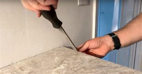 how to install a laminate countertop sheet