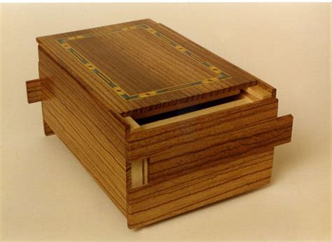 Wooden Puzzle Box With Hidden Compartment