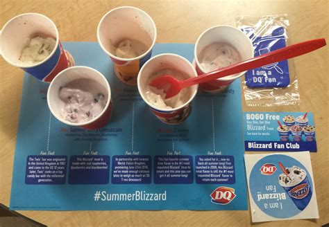 Free sneak peek of DQ Summer Blizzard Menu