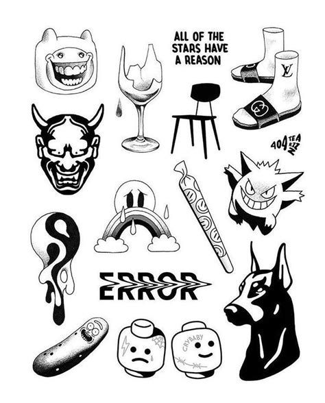 Flash Art Tattoos, Tattoo Flash Sheet, Tattoo Design Drawings, Tattoo ...